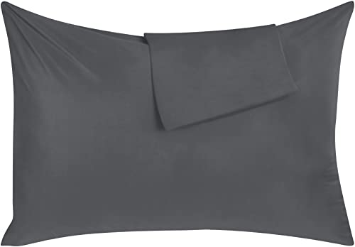 Utopia Bedding King Size Pillow Protectors Set of 2 Gray Zippered Waterproof Bed Bug Dust Mite Proof