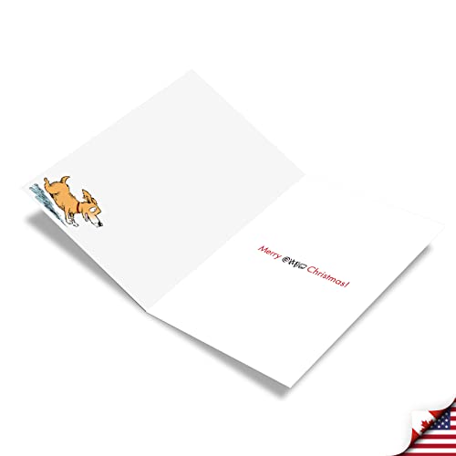 Funny Christmas Dog Snowman Arm Greeting Card - Holiday Humor, NobleWorks