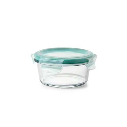 OXO Good Grips 2-Cup Smart Seal Glass Airtight Food Container, Teal