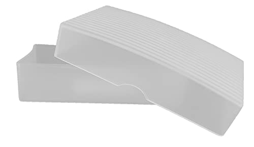 American Comb Two-Piece Plastic Soap Box with Lid - Translucent White