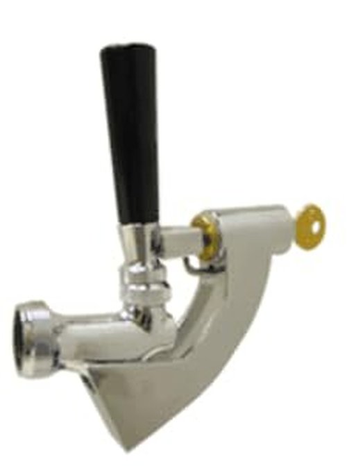 Chrome Tap Lock for Standard Draft Beer Faucet - No Flow Until You Say So