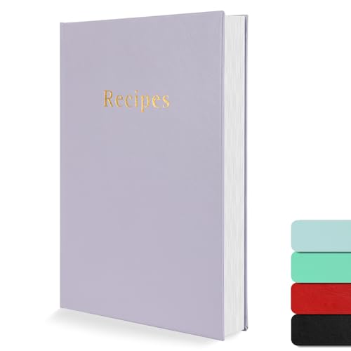 A5 Recipe Book with 62 Blank Pages - Customizable Recipe Binder