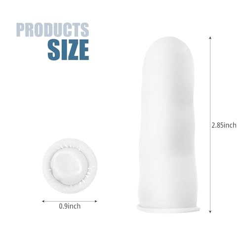 100 Pcs Disposable Finger Cots, Large Latex Finger Protectors for Clean and Dry Protection, Rubber Fingers Tips Tips for Beauty and Electronic Repair (Large White)