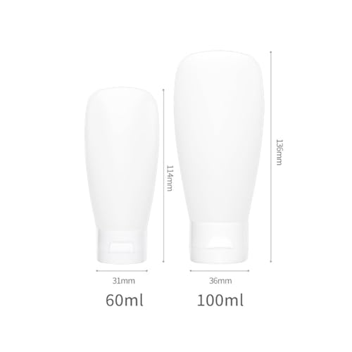 GSHLLO 4 Pcs Refillable Travel Squeeze Bottles for Toiletries