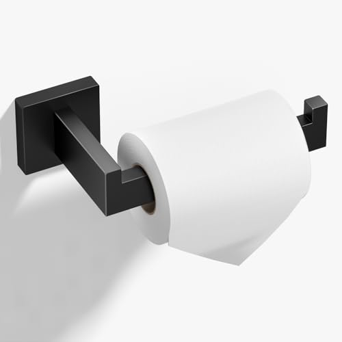 HITSLAM Matte Black Toilet Paper Holder - 304 Stainless Steel, Black-1pack