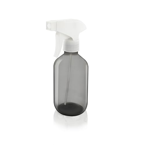 YOLCAR 300ml Clear Black Plastic Spray Bottle with Adjustable Nozzle