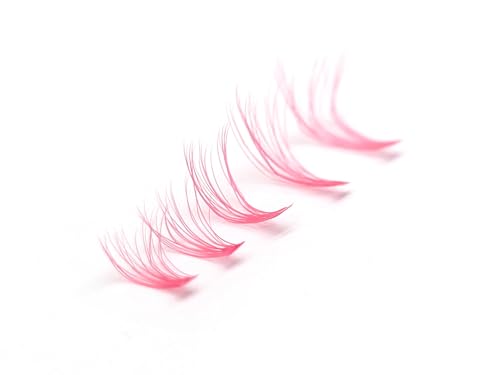 MISSLADY Pink Faux Mink Lash Clusters - 20D C Curl DIY Individual Eyelashes