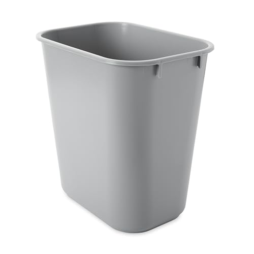 Rubbermaid 3.25-Gallon Gray Wastebasket for Home & Office