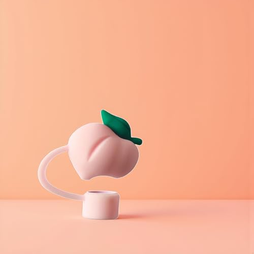 Peach Silicone Straw Cover for Stanley 30/40 Oz Tumblers