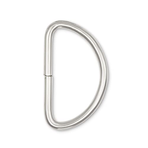 Dritz 1-1/2" Nickel D-Rings - 4 Pack for Sewing Projects