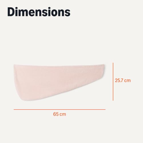 Quick Dry Microfiber Hair Towel Wrap 2-Pack - White/Pink