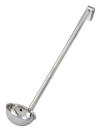 Winco Stainless Steel Ladle - 4 Ounce, Dishwasher Safe for Soups & Sauces
