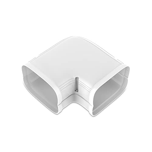 Plusluck 3" Flat Elbow PVC Line Cover for Mini Split Systems
