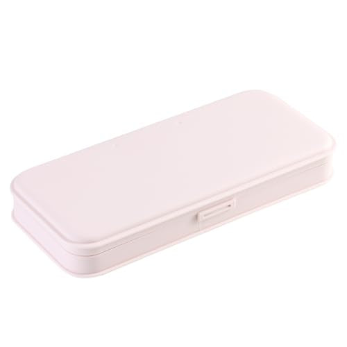 Nail Art Tool Organizer Box - Portable Pink Plastic Storage Case (8x3.5in)