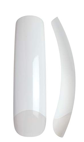Goldfinger Long French False Nail Tips - Empress Curve Acrylic Half Cover