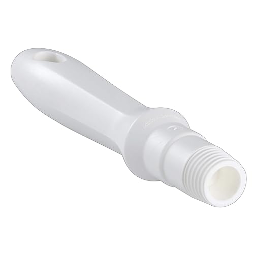 Vikan 29345 Mini Handle with European Threaded Tip, 6.5" Polypropylene, White