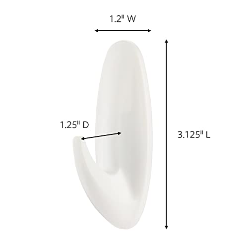 Command Medium Designer Wall Hooks, 2 Hooks and 4 Strips