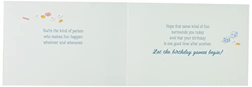 Hallmark Signature Birthday Card - You Make Fun Happen Game Night Design