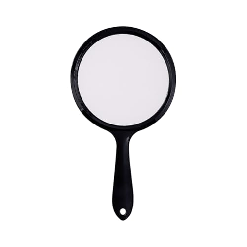 ccHuDE Double Sided Handheld Makeup Mirror with Hanging Hole Black