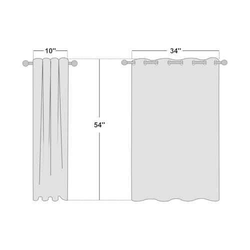 NICETOWN Blackout Curtains, 34" x 54" Thermal Insulated Drapes - 2 Panels