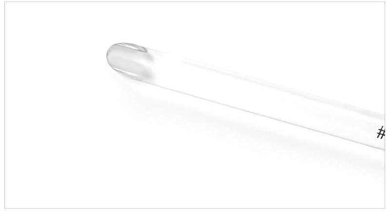 Siyuwuro 2Pcs Oval UV Gel Nail Brush Set #6 and #8 Crystal Clear Handle