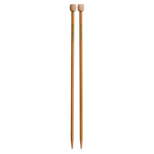 Clover Takumi Bamboo Knitting Needles, 9-Inch Single Point, Size 8