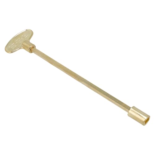 8-Inch Polished Brass Log Lighter Key for Fireplaces & Fire Pits