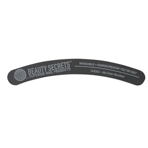 Beauty Secrets Black Banana Nail File 100/180 Grit