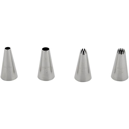 Wilton Round Star Icing Tip Set - 4 Stainless Steel Tips