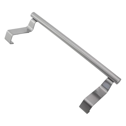 2-Pack Silver Stainless Steel Towel Rack - No-Drill Over Cabinet Holder