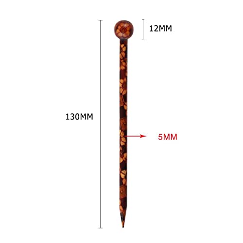 Baoblaze 6-Piece Wooden Hair Sticks Japanese Hair Chopsticks 13cm