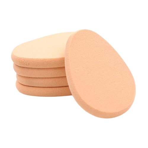 5-Piece Beige Makeup Sponge Blender Set for Flawless Foundation