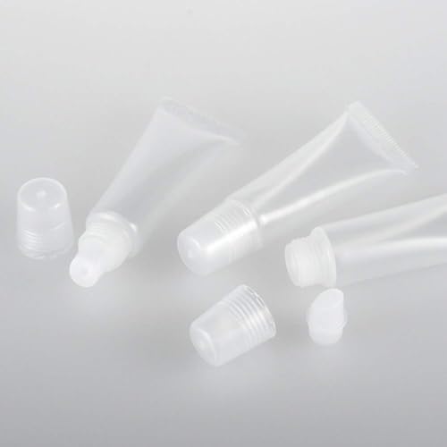 Quacc 6-Pack 8ml Clear Soft Empty Lip Gloss Tubes & Lip Balm Containers