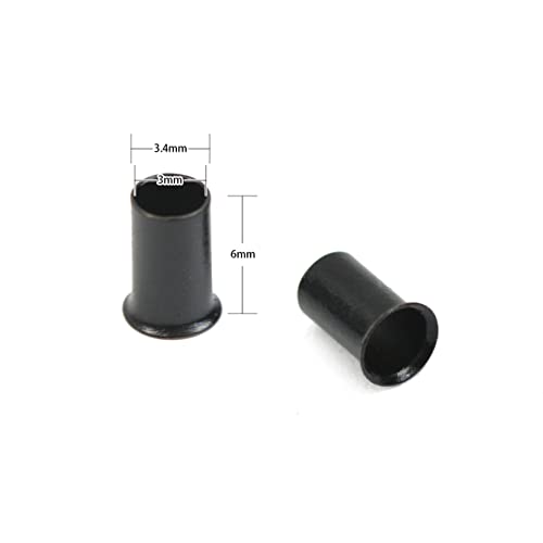 Micro Rings Hair Extension Beads 3.4mm Non-Silicone Copper Tubes 200 Pcs Black