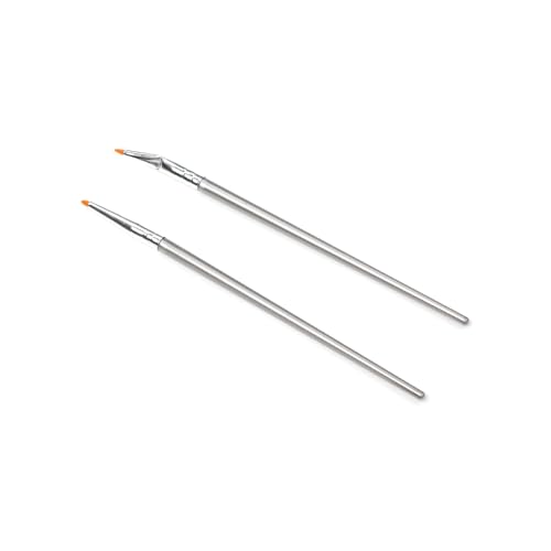 WOLVINA 2-Piece Eyeliner Brush Set - Fine Detail Straight and Angled Brushes
