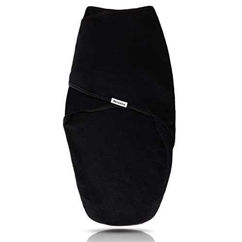 Benoxine Organic Cotton Baby Swaddle Sleep Sack - Newborn 0-3 Months, Black
