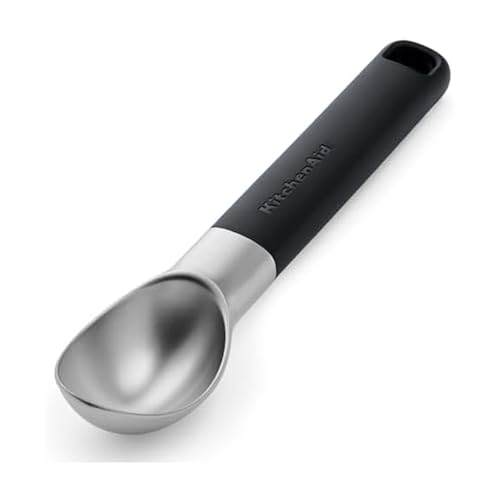 KitchenAid Black Ice Cream Scoop - Effortless Scooping Tool