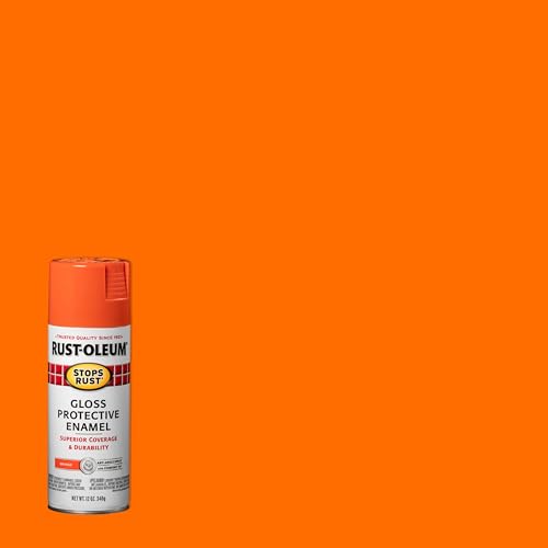 Rust-Oleum Stops Rust Protective Enamel Spray Paint, Gloss Orange, 12oz (6-Pack)