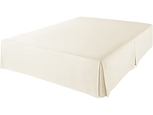 Queen Beige Bed Skirt - Lightweight, Wrinkle & Fade Resistant, Pack of 8