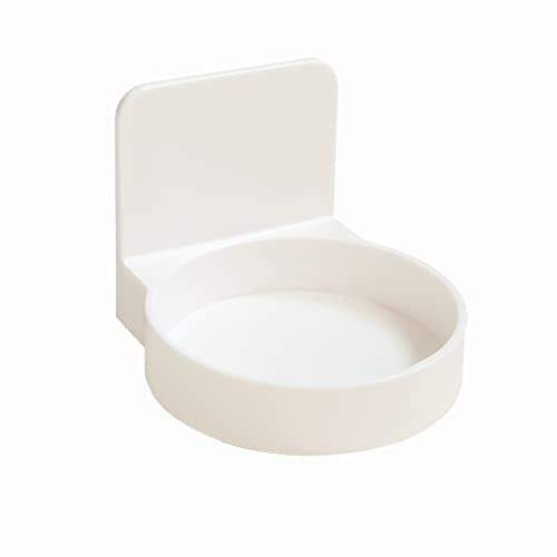 2-Pack Round Floating Shelf - Adhesive Wall-Mounted Cup Holder