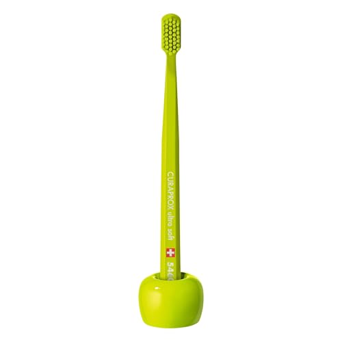 Curaprox Ceramic Toothbrush Holder - Stylish Orange Bathroom Accessory
