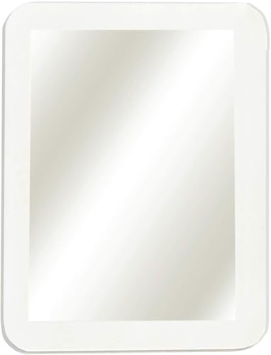 MIROMIYA Small Magnetic Locker Mirror 5x7 White Glass