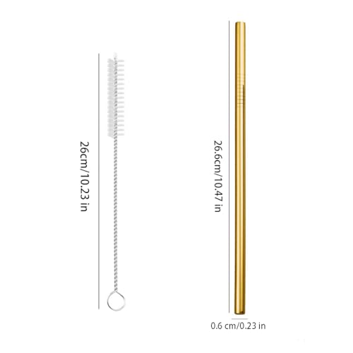 10.5" Stainless Steel Reusable Straws - Eco-Friendly & BPA-Free