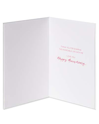 Papyrus Anniversary Card for Wife - Watercolor Floral Design