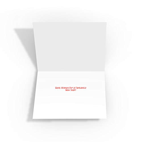 Western Christmas Card Set - Santa Rides Texas Longhorn - 18 Holiday Cards & Envelopes