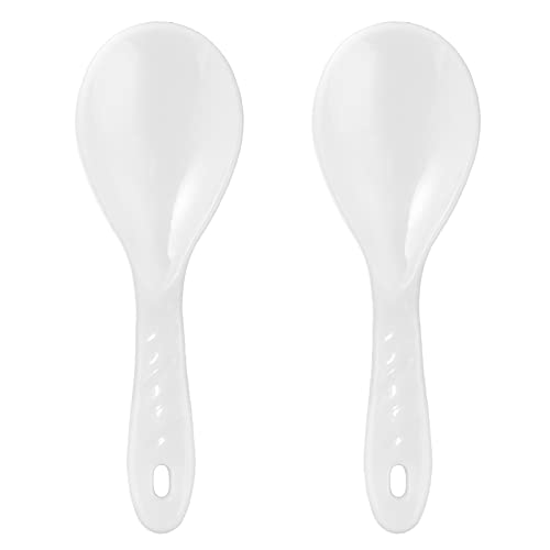 Cionyce 2PCS Non-Stick Plastic Rice Paddle Spoon and Serving Spatula