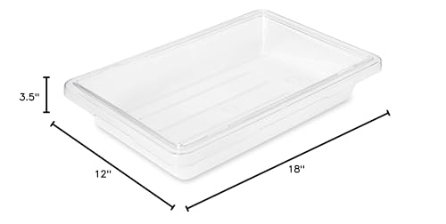 Rubbermaid Commercial 2 Gallon Food Storage Box, Clear, with Date Panel