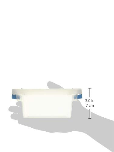 Sterilite Mini Clip Box 6.6x5x2.8in with Blue Latches - Clear Storage