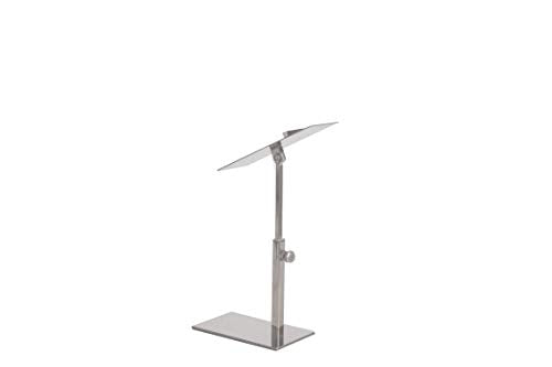 RY DISPLAY Mirror Silver Adjustable Shoe Riser Stand for Sandals & Shoes