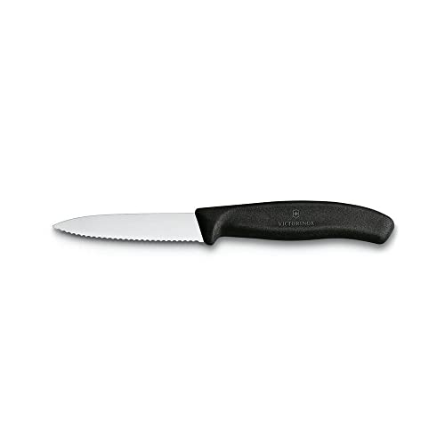 Victorinox Swiss Classic 3.25" Serrated Paring Knife - Black